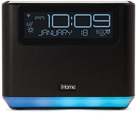 iHome iAVS16 Bluetooth Alarm Clock System with Alexa Voice Assistant - Black