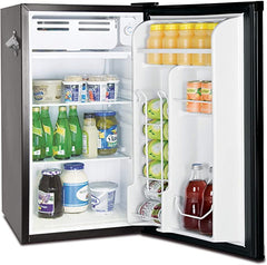 Frigidaire Retro EFR376 3.2 cu ft Mini Bar Fridge w/ Side Bottle Opener - Black